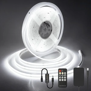 32.8ft COB Led Strip Light White 6500K Super Bright 24V LED Rope Lights with Remote Dimmable 3200LEDs CRI90+ Uniform Glow LED Tape Light for Mirror Under Cabinet Living Room Study Wardrobe 32.8ft COB Led Strip Light White 6500K Super Bright 24V LED Rope Lights with Remote Dimmable 3200LEDs CRI90+ Uniform Glow LED Tape Light for Mirror Under Cabinet Living Room Study Wardrobe