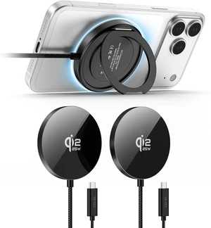 25W Magnetic Wireless Charger Qi2.2 Fast Wireless Charging Pads with Kickstand MagSafe Charger for iPhone 18/17/16/15/14 Series & AirPods 4/3/2/Pro S26 S25 Series Google Pixel 2 Pack 25W Magnetic Wireless Charger Qi2.2 Fast Wireless Charging Pads with Kickstand MagSafe Charger for iPhone 18/17/16/15/14 Series & AirPods 4/3/2/Pro S26 S25 Series Google Pixel 2 Pack