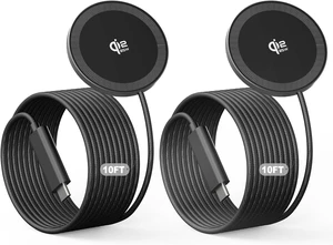 2Pack Magnetic Wireless Charger 25W Fast Charger for iPhone 17/16/15/14/13/12 Series & AirPods Portable Wireless Charging Pad for Travel Home Office Desk 10FT-Black 2Pack Magnetic Wireless Charger 25W Fast Charger for iPhone 17/16/15/14/13/12 Series & AirPods Portable Wireless Charging Pad for Travel Home Office Desk 10FT-Black