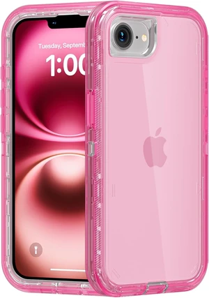 for iPhone 17e/iPhone 16e Case Shockproof Crystal Pink for iPhone 17e/iPhone 16e Case Shockproof Crystal Pink