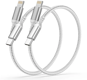 Short USB C to Lightning Cable 1FT 2-Pack MFi Certified Cable Short USB C to Lightning Cable 1FT 2-Pack MFi Certified Cable