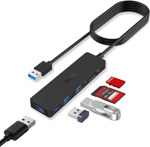 USB Hub 3.0 Splitter USB 3.0 Hub Multi USB Adapter Port Expander with 4ft Cable SD/TF Card Reader & 3 USB 3.0 Ports Compatible for PC Laptops Surface Pro MacBook iMac Pro USB Hub 3.0 Splitter USB 3.0 Hub Multi USB Adapter Port Expander with 4ft Cable SD/TF Card Reader & 3 USB 3.0 Ports Compatible for PC Laptops Surface Pro MacBook iMac Pro