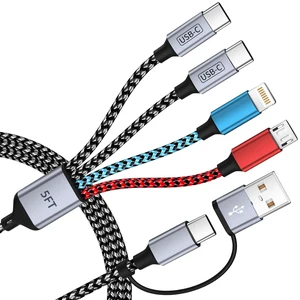 4 in 2 Multi Charging Cable USB A/C Charging Cords for Multiple Devices 4 in 2 Multi Charging Cable USB A/C Charging Cords for Multiple Devices