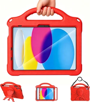 Kids Case for iPad A16 11th Generation 2025/iPad 10th Generation 2022 Red Kids Case for iPad A16 11th Generation 2025/iPad 10th Generation 2022 Red