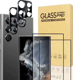 [2+2 Pack Galaxy S23 Ultra Screen Protector 9H Tempered Glass Scratch Resistant Ultrasonic Fingerprint Support For Galaxy S23 Ultra 5G 6.8 Inch Glass Screen Protector [2+2 Pack Galaxy S23 Ultra Screen Protector 9H Tempered Glass Scratch Resistant Ultrasonic Fingerprint Support For Galaxy S23 Ultra 5G 6.8 Inch Glass Screen Protector