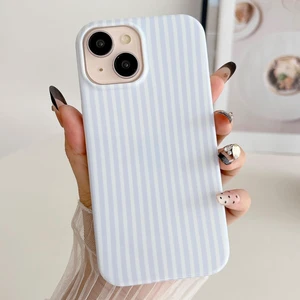 Striped Phone Case for iPhone 13 & iPhone 14 & iPhone 15 Fashion Retro Stripe Pattern Aesthetic Cover Soft TPU Slim Shockproof Case for Girls Women-Blue Striped Phone Case for iPhone 13 & iPhone 14 & iPhone 15 Fashion Retro Stripe Pattern Aesthetic Cover Soft TPU Slim Shockproof Case for Girls Women-Blue