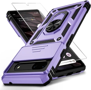 for Google Pixel 6A Case with Camera Lens Cover HD Screen Protector 10 FT Military Grade Drop Protection Magnetic Ring Holder Kickstand Protective Phone Case Lavender for Google Pixel 6A Case with Camera Lens Cover HD Screen Protector 10 FT Military Grade Drop Protection Magnetic Ring Holder Kickstand Protective Phone Case Lavender