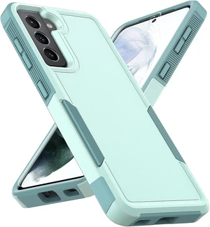 for Galaxy S21 Case: Dual Layer Protective Heavy Duty Cell Phone Cover Shockproof Rugged with Screen Protector - Military Protection Bumper Tough - Galaxy S21 5G 2021 6.2 inch Green for Galaxy S21 Case: Dual Layer Protective Heavy Duty Cell Phone Cover Shockproof Rugged with Screen Protector - Military Protection Bumper Tough - Galaxy S21 5G 2021 6.2 inch Green