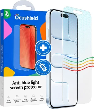 Anti Blue Light Tempered Glass Screen Protector of iPhone 17 Air (6.5) Blocks Blue Light Prevents Eye Strain & Helps You Sleep Better 9H Hardness & Case Friendly Anti Blue Light Tempered Glass Screen Protector of iPhone 17 Air (6.5) Blocks Blue Light Prevents Eye Strain & Helps You Sleep Better 9H Hardness & Case Friendly
