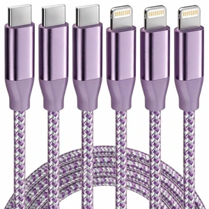 USB C to Lightning Cable 3 Pack 6FT MFi Certified iPhone Fast Charger Fast Charging Type c to Lightning Cable for iPhone 14 13 12 11 Pro Max Xr Xs 8 and More USB C to Lightning Cable 3 Pack 6FT MFi Certified iPhone Fast Charger Fast Charging Type c to Lightning Cable for iPhone 14 13 12 11 Pro Max Xr Xs 8 and More