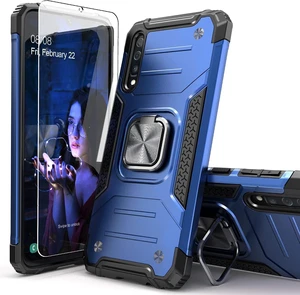 for Galaxy A50 Case with Screen Protector Shockproof Drop Test Slim Fit Cover with Car Mount Kickstand Lightweight Protective Cover for Galaxy A50/A30S/A50S Blue for Galaxy A50 Case with Screen Protector Shockproof Drop Test Slim Fit Cover with Car Mount Kickstand Lightweight Protective Cover for Galaxy A50/A30S/A50S Blue