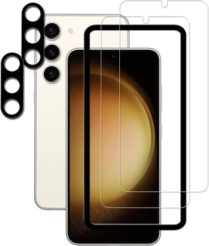 Easy Alignment Frame Designed For Galaxy S23 5G Tempered Glass Screen Protector 2-Pack Camera Lens Protector Film 2-Pack Easy Alignment Frame Designed For Galaxy S23 5G Tempered Glass Screen Protector 2-Pack Camera Lens Protector Film 2-Pack