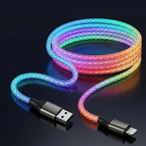 LED Lightning Cable Light Up iPhone Charger Cord MFi Certified USB A to iPhone Charger Cord with Colorful Gradual LED Light Fast Charging Data Sync Wire for iPhone 14/13/12More (Multicolor 3FT) LED Lightning Cable Light Up iPhone Charger Cord MFi Certified USB A to iPhone Charger Cord with Colorful Gradual LED Light Fast Charging Data Sync Wire for iPhone 14/13/12More (Multicolor 3FT)