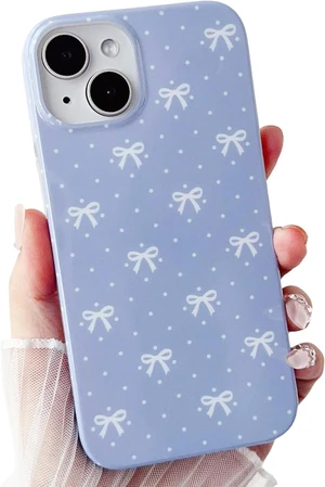 Compatible with iPhone 13 and iPhone 14 Case Cute Bow Ribbon Polka Dot Slim Soft TPU Protective Phone Cover for Women Girls Compatible with iPhone 13 and iPhone 14 Case Cute Bow Ribbon Polka Dot Slim Soft TPU Protective Phone Cover for Women Girls