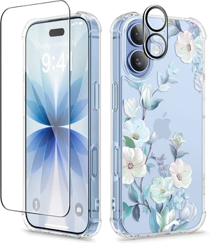 for iPhone 17 Case Floral Clear Slim Women for iPhone 17 Case Floral Clear Slim Women
