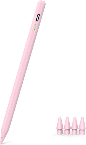 Pink Stylus Pen for iPad Pro Air Mini 2018-2026 Palm Rejection Fast Charge Pink Stylus Pen for iPad Pro Air Mini 2018-2026 Palm Rejection Fast Charge