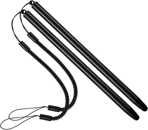 2 PCS Stylus Pen with Spring Tether Universal Capacitive Touch Screen Pen for Tablets and Phones Anti-Scratch Silicone Tip Stylus for Tablets Drawing Sketching and Note-Taking (Black) 2 PCS Stylus Pen with Spring Tether Universal Capacitive Touch Screen Pen for Tablets and Phones Anti-Scratch Silicone Tip Stylus for Tablets Drawing Sketching and Note-Taking (Black)