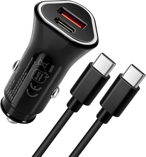 65W USB C Car Charger 2-Port Super Fast Charging Cigarette Lighter Adapter 65W USB C Car Charger 2-Port Super Fast Charging Cigarette Lighter Adapter