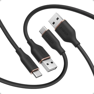 USB A to USB C Cord Flow Cord USB to USB C Cable (2Pack 6FT Black) USB A to USB C Cord Flow Cord USB to USB C Cable (2Pack 6FT Black)