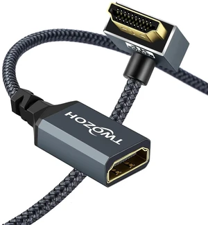 HDMI Extension Cable 1FT 90 Degree Down Angle Male to Female Cord HDMI 2.0 Cable Adapter Support 4K@60Hz 3D HDR HDMI Extension Cable 1FT 90 Degree Down Angle Male to Female Cord HDMI 2.0 Cable Adapter Support 4K@60Hz 3D HDR