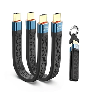 Short USB-C Cable 5.3 Inch 40Gbps Thunderbolt 4 USB4 8K Video 240W PD Fast Charging Cord for MacBook iPhone Short USB-C Cable 5.3 Inch 40Gbps Thunderbolt 4 USB4 8K Video 240W PD Fast Charging Cord for MacBook iPhone