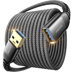 USB Extension Cable 10FT USB 3.0 Extender Male to Female Cord Black USB Extension Cable 10FT USB 3.0 Extender Male to Female Cord Black