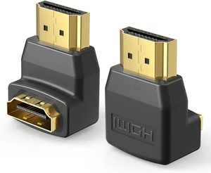 HDMI 90 and 270 Degree Adapter 2-Pack Right Angle HDMI Male to Female L Adapter Connector 3D&4K Supported HDMI 90 and 270 Degree Adapter 2-Pack Right Angle HDMI Male to Female L Adapter Connector 3D&4K Supported