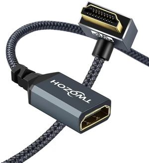 HDMI Extension Cable 3.3FT 90 Degree Up Angle Male to Female Cord HDMI 2.0 Cable Adapter Support 4K@60Hz 3D HDR HDMI Extension Cable 3.3FT 90 Degree Up Angle Male to Female Cord HDMI 2.0 Cable Adapter Support 4K@60Hz 3D HDR