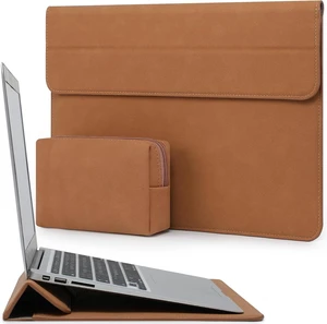 13.3-14 Inch Laptop Case Sleeve with Stand Feature Brown 13.3-14 Inch Laptop Case Sleeve with Stand Feature Brown