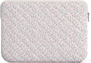 13-14 inch Cotton Quilted Laptop Sleeve for Women Aesthetic Puffy Laptop Case Carrying Bag Compatible with MacBook Air/Pro 13/Pro 14 Soft Computer Liner Bag (Pink Floral 13.3 inch) 13-14 inch Cotton Quilted Laptop Sleeve for Women Aesthetic Puffy Laptop Case Carrying Bag Compatible with MacBook Air/Pro 13/Pro 14 Soft Computer Liner Bag (Pink Floral 13.3 inch)