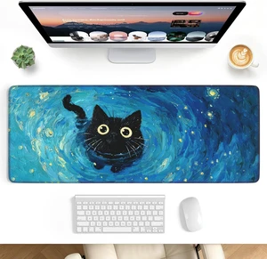 Gaming Mouse Pad Extended Desk Mat Stitched Edges Non-Slip Base Gaming Mouse Pad Extended Desk Mat Stitched Edges Non-Slip Base