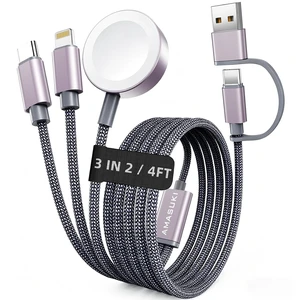 2026 Travel Essentials for Watch Charger Cruise Vacation Camping Essentials iPhone Charger Multi Charging Cable 3 in 2 Charging Docks for iWatch Series 12 11-2/Ultra iPhone 17-12 Car 2026 Travel Essentials for Watch Charger Cruise Vacation Camping Essentials iPhone Charger Multi Charging Cable 3 in 2 Charging Docks for iWatch Series 12 11-2/Ultra iPhone 17-12 Car