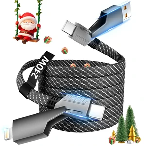 USB C Cable Fast Charging 240W MAX 4 in 1 Charging Cable with E-Mark Chip USB C Cable Fast Charging 240W MAX 4 in 1 Charging Cable with E-Mark Chip