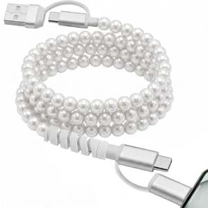 4-in-1 Beaded Charging Cable MFi Certified Works with CarPlay 3.3FT 60W Fast Charger Cord for iPhone 17/16/15/14/13/12/11 iPad Android and More (Pure Pearl) 4-in-1 Beaded Charging Cable MFi Certified Works with CarPlay 3.3FT 60W Fast Charger Cord for iPhone 17/16/15/14/13/12/11 iPad Android and More (Pure Pearl)