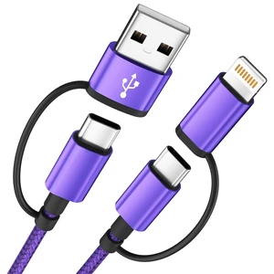 2 Pack 4 in 1 Multi Charging Cable 60W USB C Fast Charger Cord 2 Pack 4 in 1 Multi Charging Cable 60W USB C Fast Charger Cord