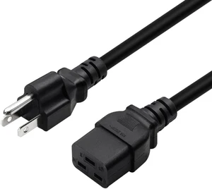 3.2ft/1M Nema 5-15P to IEC320 C19 Power Cable 3.2ft/1M Nema 5-15P to IEC320 C19 Power Cable