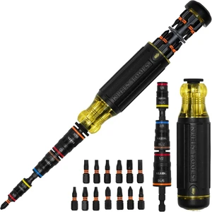 Klein Tools 32303HD Impact Driver Set 20-in-1 SAE Impact Rated Sockets and Screwdriver Tool with Phillips Slotted Square and Torx Tips Klein Tools 32303HD Impact Driver Set 20-in-1 SAE Impact Rated Sockets and Screwdriver Tool with Phillips Slotted Square and Torx Tips