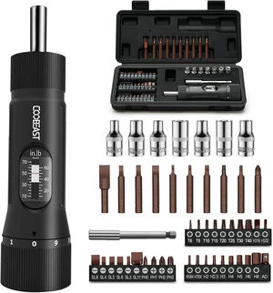 49Pcs Preset 1/4 Drive Torque Screwdriver with S2 Bits 49Pcs Preset 1/4 Drive Torque Screwdriver with S2 Bits