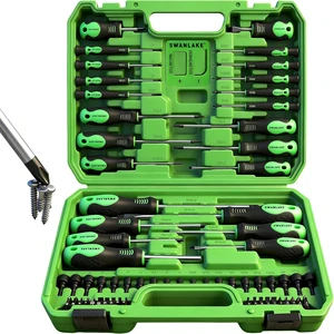 SWANLAKE 86PCS Magnetic Screwdriver Set Includes Slotted/Phillips/Torx Mini Precision Screwdriver Replaceable Screwdriver Bits and nut drivers With Sturdy tool box SWANLAKE 86PCS Magnetic Screwdriver Set Includes Slotted/Phillips/Torx Mini Precision Screwdriver Replaceable Screwdriver Bits and nut drivers With Sturdy tool box