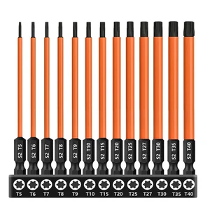 13pcs Torx Screwdriver Bit Set T5-T40 Magnetic Torx Head Drill Bits 3 Inch 13pcs Torx Screwdriver Bit Set T5-T40 Magnetic Torx Head Drill Bits 3 Inch