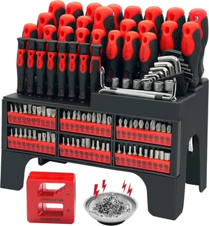 118PCS Magnetic Screwdriver Set Screwdriver Set with Plastic Racking Precision Screwdriver Magnetizer Demagnetizer and Magnetic Bowl Repair Tools Set for DIY and Home Improvement 118PCS Magnetic Screwdriver Set Screwdriver Set with Plastic Racking Precision Screwdriver Magnetizer Demagnetizer and Magnetic Bowl Repair Tools Set for DIY and Home Improvement