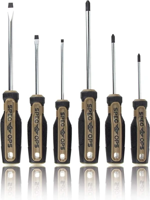 Tools Screwdriver Set for Professional Construction & Jobsite Use Phillips and Slotted Drivers with Magnetic Tips 6-Piece Tools Screwdriver Set for Professional Construction & Jobsite Use Phillips and Slotted Drivers with Magnetic Tips 6-Piece