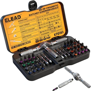 40 in 1 Magnetic Ratchet Screwdriver Set Multi Bit Magnetic Ratcheting Screwdriver Set with Detachable Ratchet Handle Repair Tool Kit for Computer Bicycle Furniture DIY 40 in 1 Magnetic Ratchet Screwdriver Set Multi Bit Magnetic Ratcheting Screwdriver Set with Detachable Ratchet Handle Repair Tool Kit for Computer Bicycle Furniture DIY