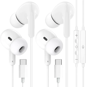 2Pack Wired Earbuds USB C Headphones for iPhone 17 16 15 & all USB-C Device 2Pack Wired Earbuds USB C Headphones for iPhone 17 16 15 & all USB-C Device