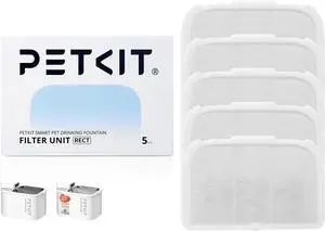 PETKIT Filter Unit Rect for EVERSWEET MAX Cordless Water Fountain, 5 Pack | Replacement for 105 fl oz/3L Automatic Cat Fountain PETKIT Filter Unit Rect for EVERSWEET MAX Cordless Water Fountain, 5 Pack | Replacement for 105 fl oz/3L Automatic Cat Fountain