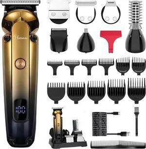 Hatteker Men's Beard Trimmer Kit Electric Razor Shaver Professional Hair Clipper with Zero Gapped T-Blade Nose Ear Beard Body Trimmer for Men Waterproof Cordless Grooming Kit 6 in 1 Hatteker Men's Beard Trimmer Kit Electric Razor Shaver Professional Hair Clipper with Zero Gapped T-Blade Nose Ear Beard Body Trimmer for Men Waterproof Cordless Grooming Kit 6 in 1