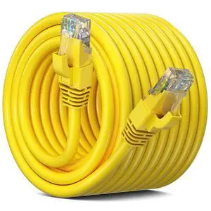 Maximm Cat6 Ethernet Cable Ft Yellow, 10Gbps 550MHz UTP Cord Maximm Cat6 Ethernet Cable Ft Yellow, 10Gbps 550MHz UTP Cord