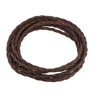 MECCANIXITY 9.8Ft Twisted Cloth Covered Wire, 18/3 Cloth Covered Electrical Wire Vintage Industrial Electronic Wire Cloth Cord Cable for Pendant Light DIY Project, Brown MECCANIXITY 9.8Ft Twisted Cloth Covered Wire, 18/3 Cloth Covered Electrical Wire Vintage Industrial Electronic Wire Cloth Cord Cable for Pendant Light DIY Project, Brown
