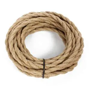 32.8ft Hemp Rope Covered Lamp Twisted Wire,PRUNLLA Vintage 18/2 Industrial Electrical Lamp Cord,18-Gauge Antique Style for Retro Lamp,DIY Projects 32.8ft Hemp Rope Covered Lamp Twisted Wire,PRUNLLA Vintage 18/2 Industrial Electrical Lamp Cord,18-Gauge Antique Style for Retro Lamp,DIY Projects