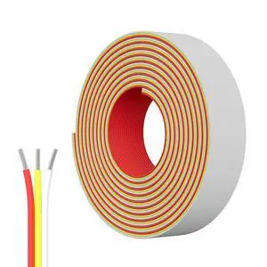 PAUTIX 65.6ft/20M Extension Cable Wire Cord,22AWG 3-pin Wire Cord for Single Color LED Strip Lights,COB/2835 Tape Lights,5V 12V 24V Low Voltage Extension,Red,Yellow,White PAUTIX 65.6ft/20M Extension Cable Wire Cord,22AWG 3-pin Wire Cord for Single Color LED Strip Lights,COB/2835 Tape Lights,5V 12V 24V Low Voltage Extension,Red,Yellow,White